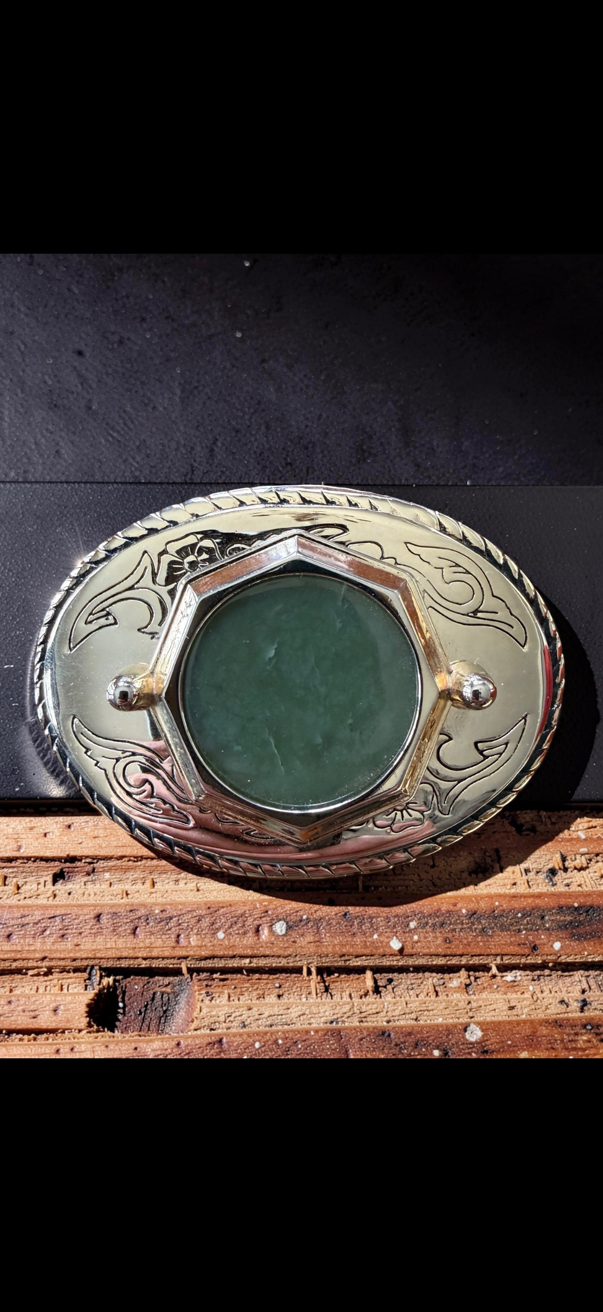 Wyoming jade belt buckle.